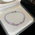 Double Layer Zircon Tennis Bracelet Nine Color Styles view 12