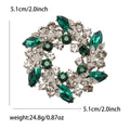 Crystal Floral Wreath Brooch in Ten Multicolor Finishes view 12