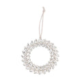 Rhinestone Leaf Wreath Metal Hanging Ornament Circle view 5