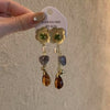 Amber Flower Studs