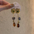 Brown Resin and Beaded Statement Earrings in Fifty Designs view 1