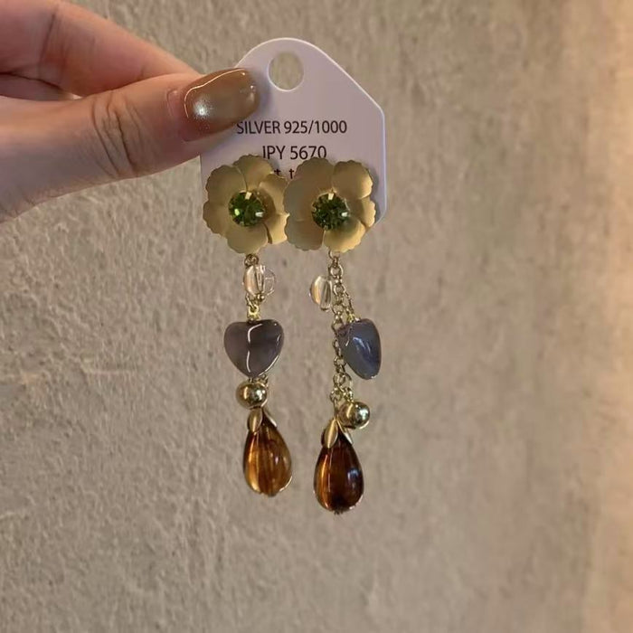 Brown Resin and Beaded Statement Earrings in Fifty Designs