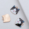 Enamel Cat Face Charms in Six Designs for Jewelry and Craft Making view 3