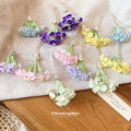 Floral Cluster U-Pin Hair Pins Six Colors Green Stems view 4
