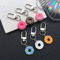 Six-Piece Colorful Donut Mini Clip Keychain Assortment view 4