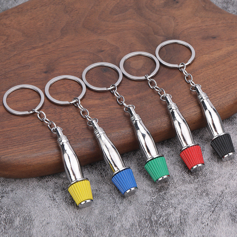 Mushroom Air Filter Car Keychain Zinc Alloy Key Ring Accessory