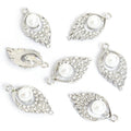Pearl Crystal Teardrop Jewelry Components For DIY Earrings And Bracelets Charms view 3