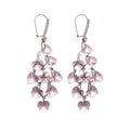 Pastel Faceted Heart Cascade Drop Leverback Earrings view 5