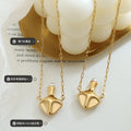 Perfume Bottle Pendant Necklace Faux Pearl Top Cap view 2