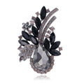 Green Flower Crystal Seven Designs Metal Brooch Pin view 6