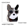 Sunglasses Dog Brooch With Brown Black and White Shell Effect Panels view 6