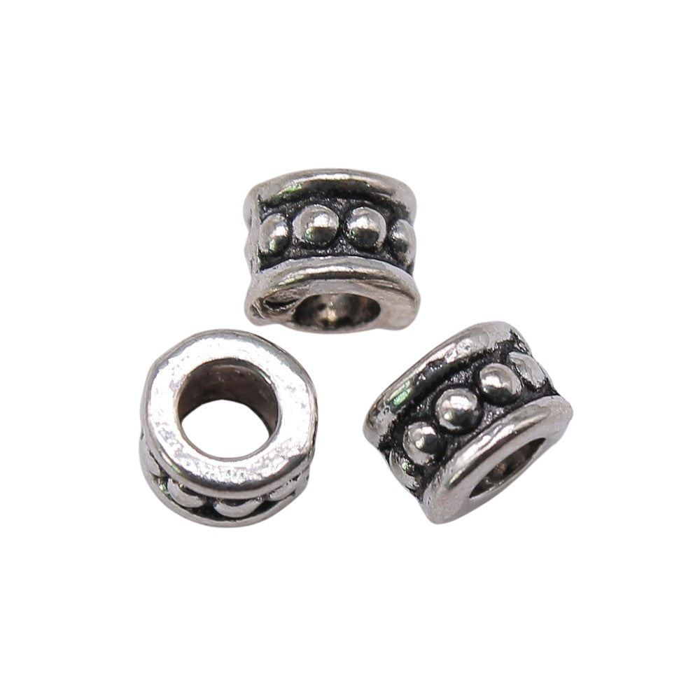 6x6x4mm 0.5g Multi Color Zinc Alloy Large Hole Spacer Beads for DIY Bracelet Jewelry Making