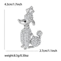 Crystal Poodle Brooch in Gold and Silver Tones for Jackets and Scarves view 4