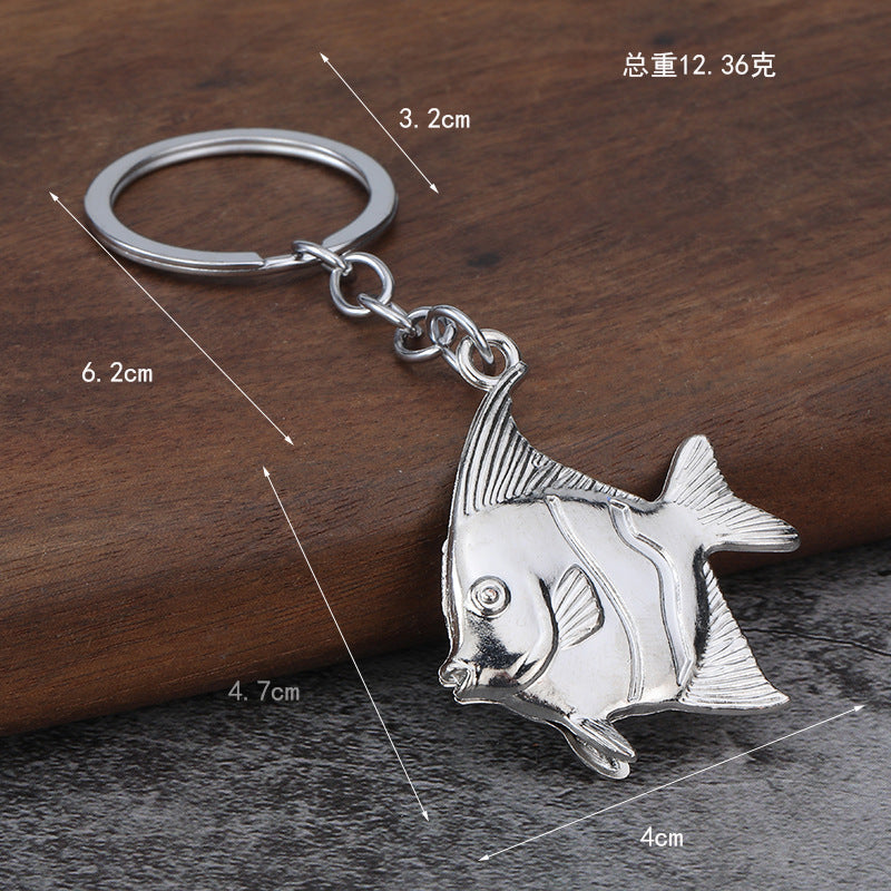 3D Clownfish Ocean World Zinc Alloy Keychain Pendant Accessory