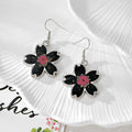 Black Cherry Blossom Resin Drop Earrings Cat Style 4 Options view 7