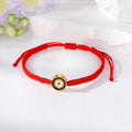 Red Woven Cord Large Round Evil Eye Adjustable Bracelets view 7