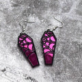 Halloween Coffin Drop Earrings Bat Spiderweb Four Colors view 8