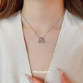 Crystal Heart And Round Pendant Layered Necklace Jewelry Design view 4