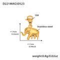 Gold Elephant Clover Charm Bracelet And Clip-On Pendant Charms view 7