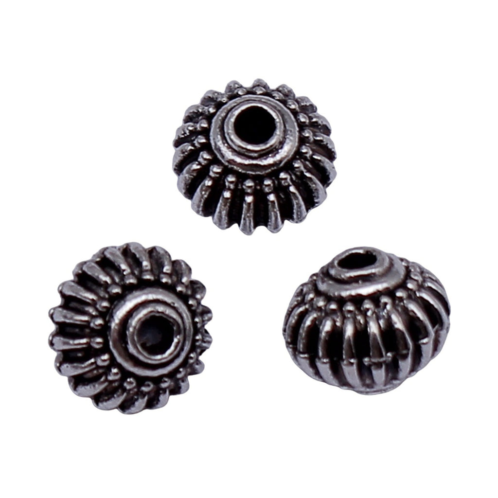 7.7x7.7x6.2mm 0.93g Multicolor Zinc Alloy Round Small Hole Spacer Beads for DIY Bracelet Jewelry Making