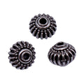Grooved Pumpkin Round Spacer Bead Jewelry Making Component view 4