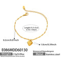 Puffed Heart Link Bracelets in Gold and Silver Tone view 6
