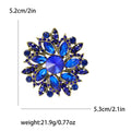 Crystal Flower Brooch Gold Silver Multicolor Rhinestone Pin view 7