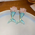Blue Pink Mermaid Tail Hair Clip Pair Or Matching Earring Pair view 7