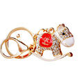 Mini Crystal Rocking Horse Keychains and Tassel Car Hangers view 5
