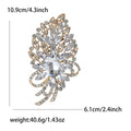 Large Crystal Branch Brooch with Faceted Stones for Jackets and Scarves view 9