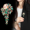 Blue Purple Flower Crystal Ten Designs Metal Brooch Pin view 3
