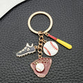 Four-Style Baseball Glove Shoe and Ball Enamel Keychain Collection view 4