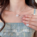 Silver-Tone Cat Pendant Necklace Fashion Jewelry Collection view 1