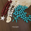 Acrylic Teardrop Bead Necklaces Starfish Shell Pendants view 3