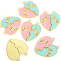 Split Heart Best Friends Enamel Charm Collection for Jewelry Making view 10