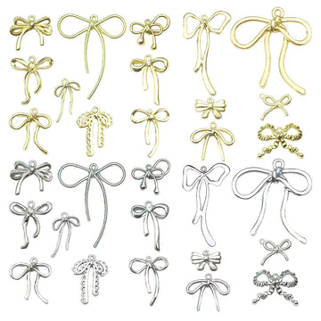 Metallic Bow and Butterfly Metal Charms with 33 Listed Options