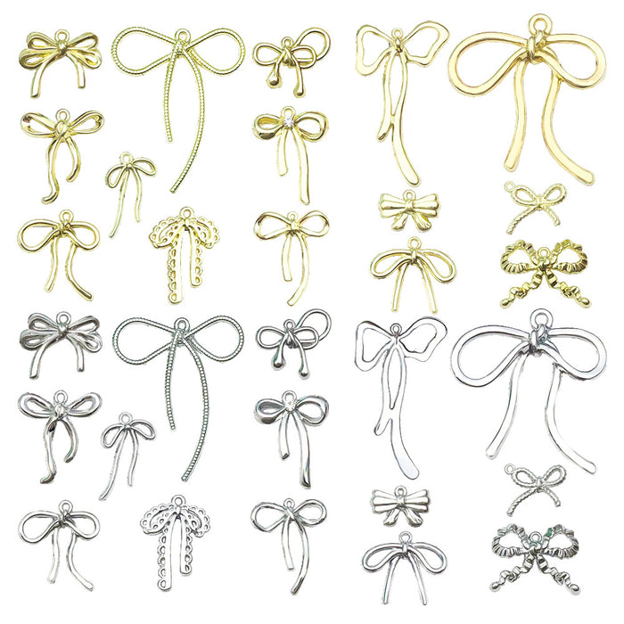 Metallic Bow and Butterfly Metal Charms with 33 Listed Options