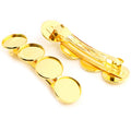 Four Round Pad Barrette Blanks in Seven Metal Finishes view 8