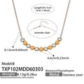 Two-Tone Flower And Round Bead Necklace Bracelet Set view 9