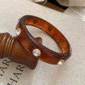 Acrylic Rhinestone Stud Bangles Marbled Colors Six Styles view 11