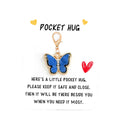 Enamel Butterfly Pocket Hug Clip Charm on Message Card view 5