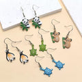 Panda Koala Penguin Turtle Enamel Animal Dangle Earrings 5 Styles view 1