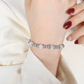 Gold And Steel Slider Bracelets Hearts Butterflies Crystal Beads view 8