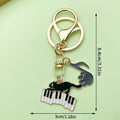Piano and Music Note Charm Keychains in 27 Pictured Variations for Bags and Keys view 7