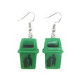 Miniature Colorful Trash Bin Novelty Hook Earrings view 9