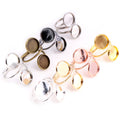 Double-Bezel Adjustable Ring Blanks in Mixed Metal Finishes view 5