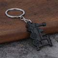 Metal Steam Locomotive Keychain in Silver, Gold, and Matte Black view 4