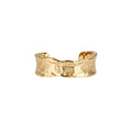 Gold Silver Bamboo Twist Hammered Open Cuff Bangles Six view 5