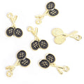 Crossed Racket Enamel Charms in Six Colors and Two Metal Tones view 6