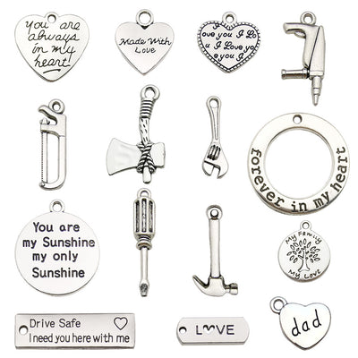 Printed detail graphic for the alphabet letter and heart beads